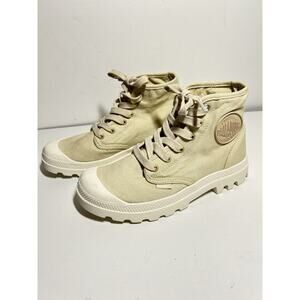 Palladium France NEW Natural Canvas Hi Top Sneaker Shoe Boot Size 6.5 US 37.5 EU